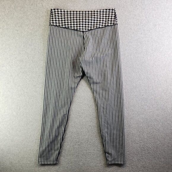 Nike Leggings Womens Large Black White Houndstooth One Icon Clash 7/8 Length - Picture 13 of 14